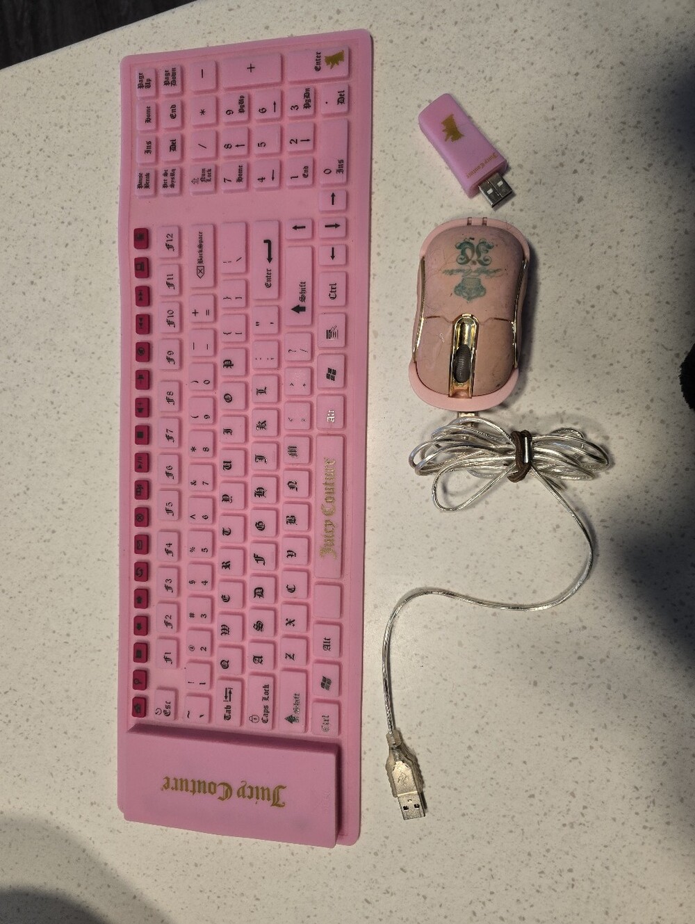 Vintage Juicy Couture Mouse And Wireless Keyboard